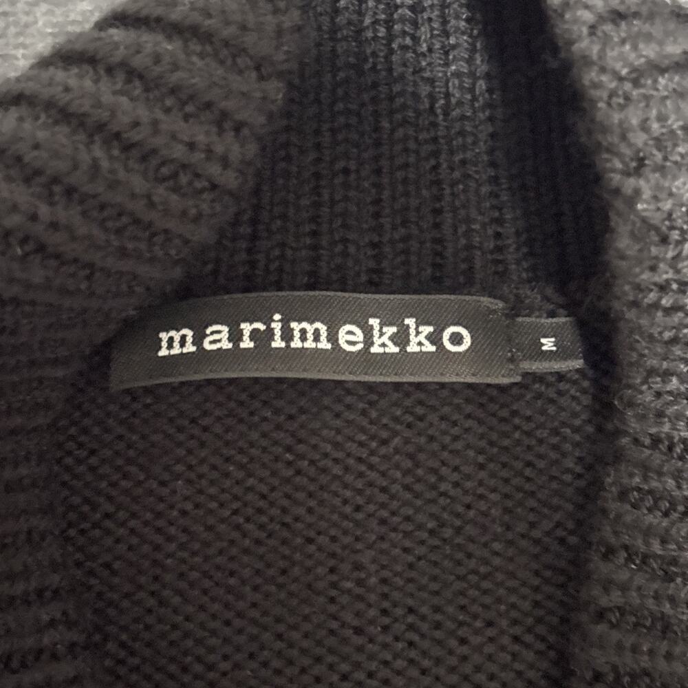 Marimekko V Neck Sweater Women’s Size Medium Color Block 100% Wool - Picture 2 of 8